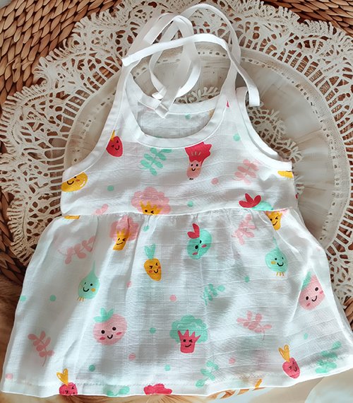 Organic cotton tie frock