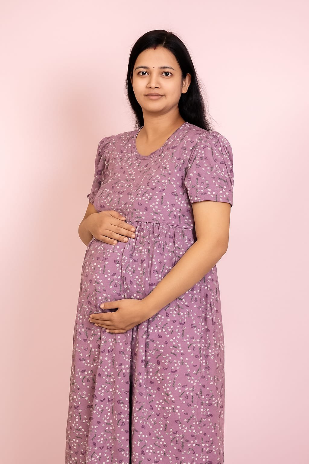 Womens Puff sleeve Zipless Feeding Nighty