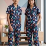 Navy Blue Sports Print