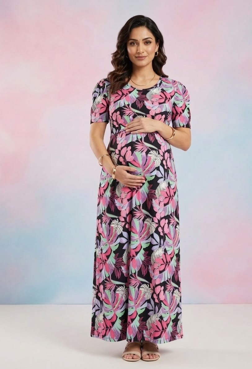 Flower Design Feeding Maxi