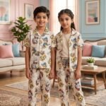 Cream Printed with Doggy Print