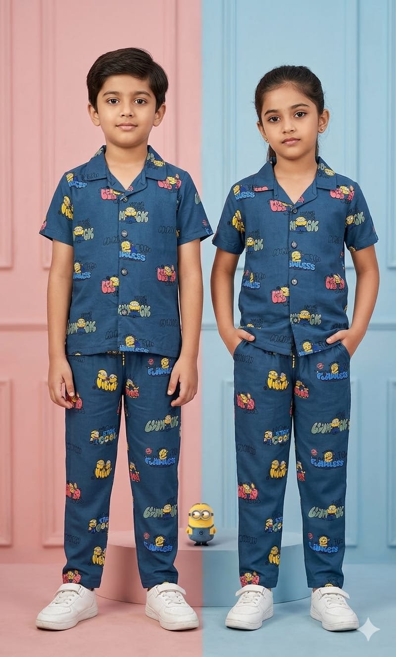 Navy Blue with Toy Print