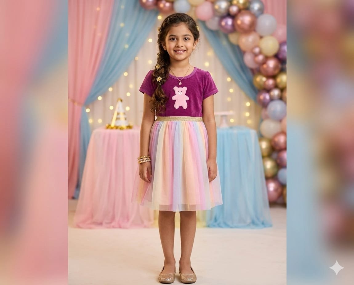 Multiolour Mesh Frocks