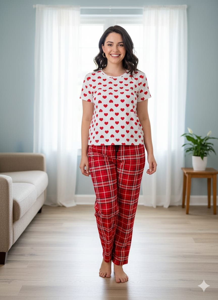 Red & White Pyjama Set