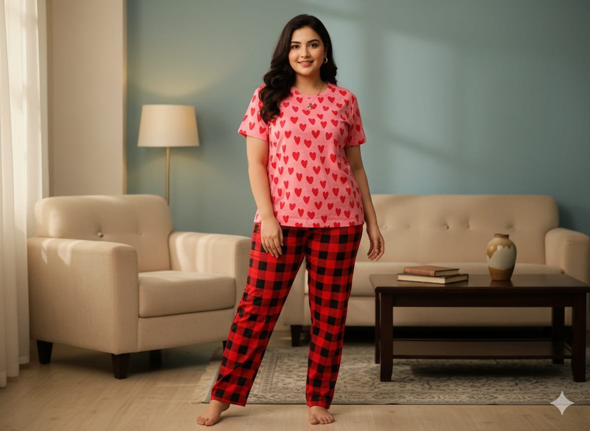 Black & Red Pyjama Set