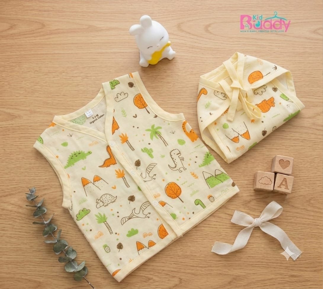Muslin Button Jabla Butter yellow