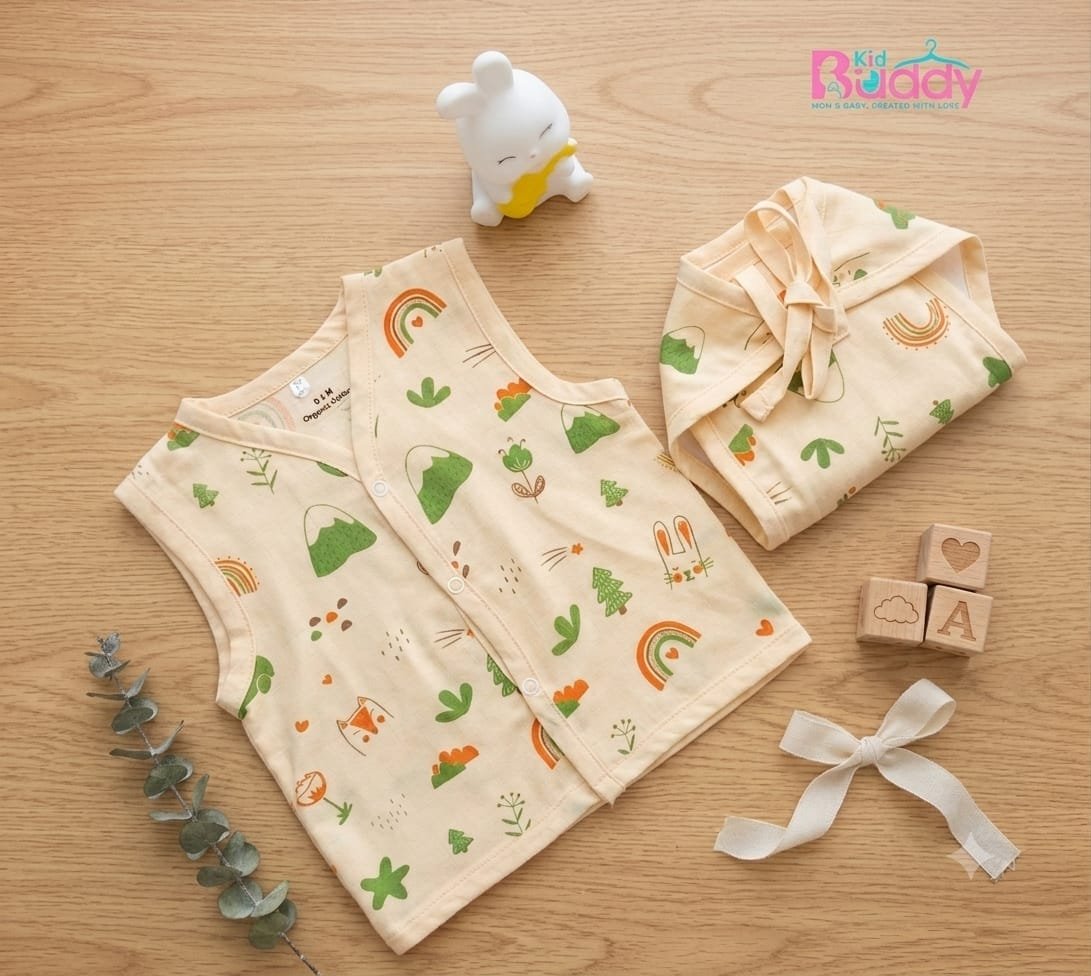 Muslin Button Jabla Butter Cream Sets